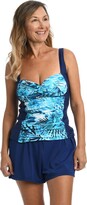 Thumbnail for your product : Maxine Of Hollywood Over The Shoulder Shirred Tankini Swimsuit Top