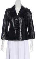 Thumbnail for your product : Tory Burch Leather Button-Up Blazer