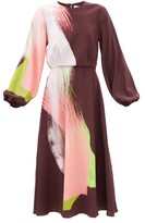 Anahita Printed Silk-satin Dress - 