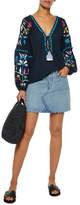 Thumbnail for your product : Figue Victoria Embellished Cotton-blend Tunic