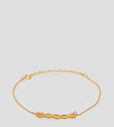 Thumbnail for your product : ASOS Gold Plated Sterling Silver Petal Bracelet