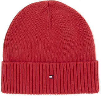 Tommy Hilfiger Ribbed cotton-cashmere beanie