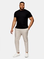 Thumbnail for your product : Topman BIG & TALL Mustard Check Skinny Trousers*