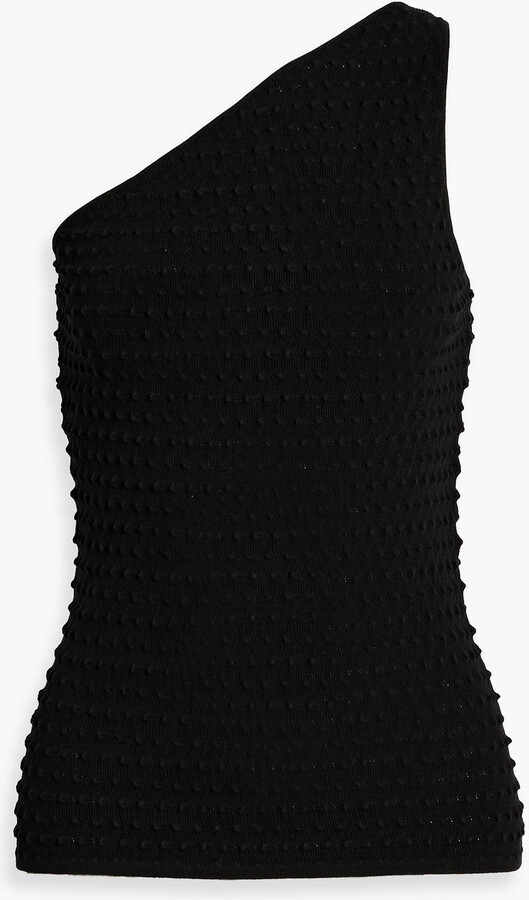 Helmut Lang One-shoulder jacquard-knit top