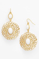 Thumbnail for your product : Natasha Accessories Medallion Drop Earrings