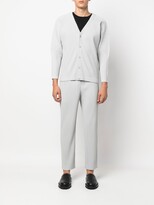 Thumbnail for your product : Homme Plissé Issey Miyake plissé V-neck button-up jacket