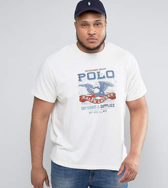 Polo Ralph Lauren Plus Logo Print T-Shirt In Off White