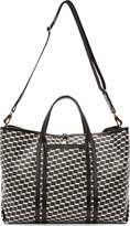 Thumbnail for your product : Pierre Hardy Black & White Calfskin Cube Print Tote Bag
