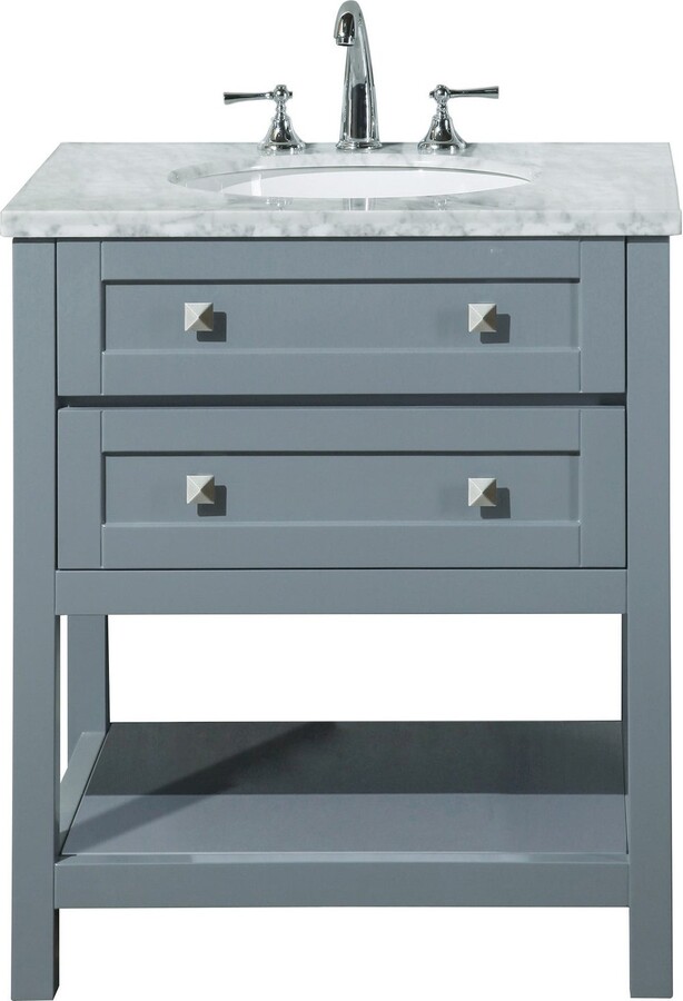 Bathlyn 30 in. W x 22 in. D x 34.5 in. H Bathroom Vanity with White