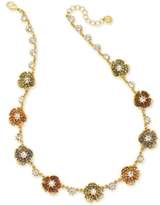 Thumbnail for your product : Charter Club Gold-Tone Multi-Stone Flower Necklace, 18" + 2" extender, Created for Macy's