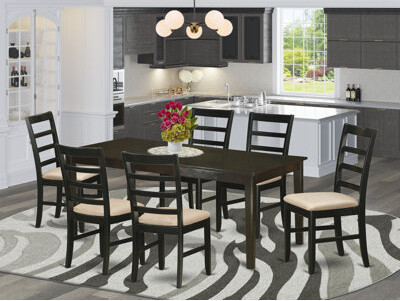 Red Barrel Studio Forada 7 - Piece Solid Wood Rubberwood Dining Set