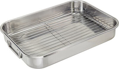 Cook Pro 15.25" Stainless Steel Lasagna Pan with Rack