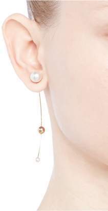 Sophie Bille Brahe 'Elipse Trois Dor' Akoya pearl 14k yellow gold single earring