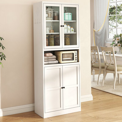 Latitude Run Dark Gray Solid Wood Single Door Wall Cabinet With 3 Adjustable Shelves For Versatile Storage, Easy To Assemble (18W?12D?42H)