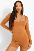 Thumbnail for your product : boohoo Tall Jersey Sweetheart Neck Flippy Playsuit