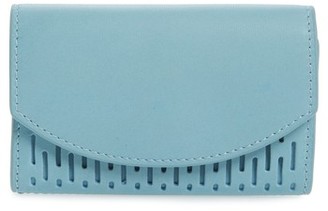 Skagen Women's Perforated Leather Card Case - Blue