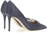 Thumbnail for your product : Manolo Blahnik Navy Nadira Jewel Pumps