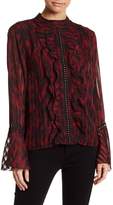 Thumbnail for your product : Religion Ruffle Trim Embellished Stud Blouse
