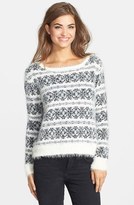 Thumbnail for your product : Jessica Simpson 'Feather' Snowflake Print Sweater