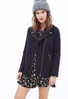 Thumbnail for your product : Forever 21 FOREVER 21+ Bouclé Moto Jacket