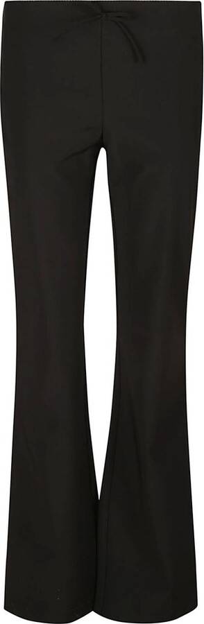 Blumarine Bow-Detailed Scallop Edge Flared Trousers