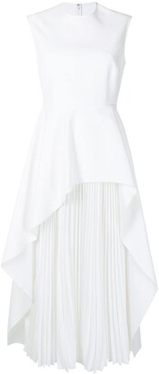SOLACE London Severny pleated midi dress - ShopStyle