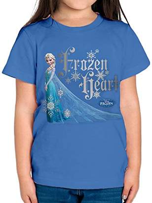 Disney Frozen Girl's Frozen Heart Short Sleeve T-Shirt,(Manufacturer Size:5-)