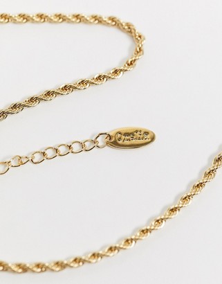 Orelia necklace in gold plate twist chain