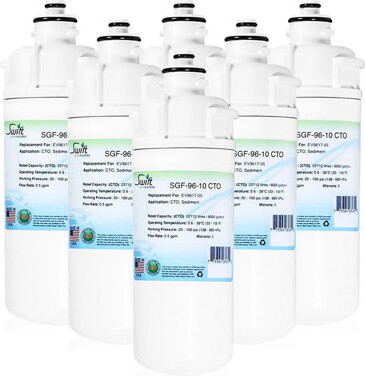 Swift Green Filters SGF-96-10 CTO Compatible Commercial Water Filter for EV9617-05, 6 Pack