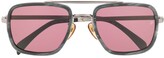Thumbnail for your product : David Beckham Marbled Square-Frame Sunglasses