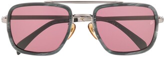David Beckham Marbled Square-Frame Sunglasses
