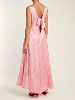 Thumbnail for your product : ALEXACHUNG Open-back Floral-jacquard Dress - Pink