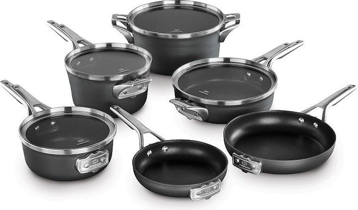 Calphalon Premier 10-pc. Space-Saving Hard-Anodized Nonstick Cookware Set