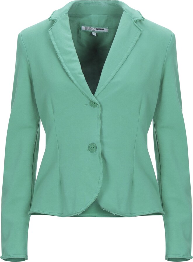 European Culture Suit Jacket Green ShopStyle
