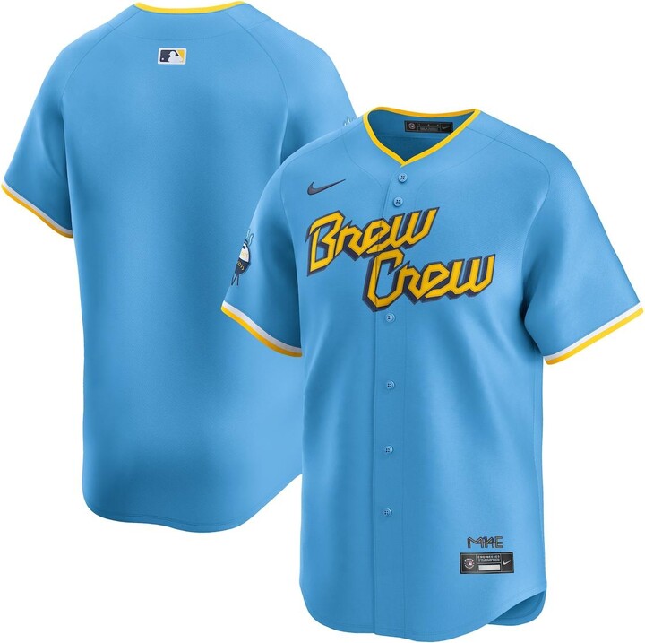 Nike Men's Light Blue Milwaukee Brewers City Connect Limited Jersey