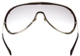 Alexander McQueen Shield Gradient Lens Sunglasses