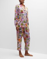 Thumbnail for your product : Karen Mabon Cropped Garden-Print Pajama Set