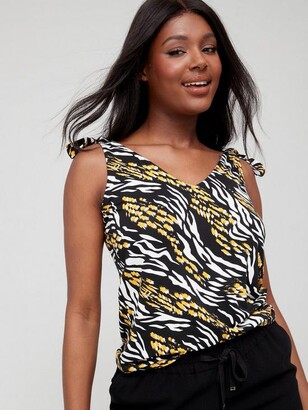 Very Bow Detail Vest Top - Animal - ShopStyle