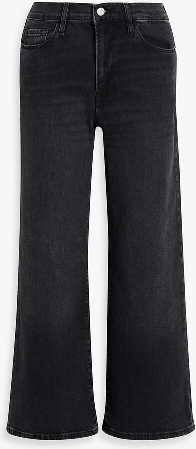 Frame Le Pixie Slim Palazzo cropped high-rise wide-leg jeans