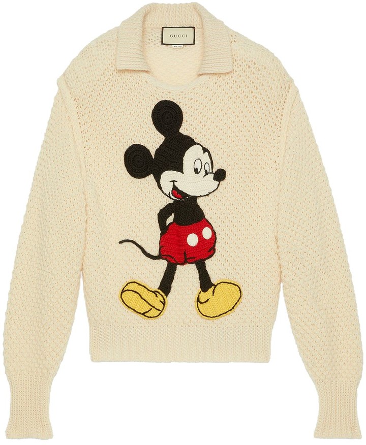 Gucci x Disney embroidered Mickey mouse jumper ShopStyle Knitwear