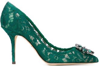 dolce and gabbana green shoes