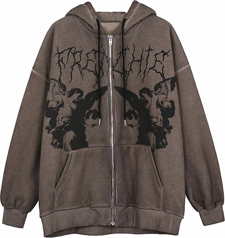 light brown zip up moletom com capuz