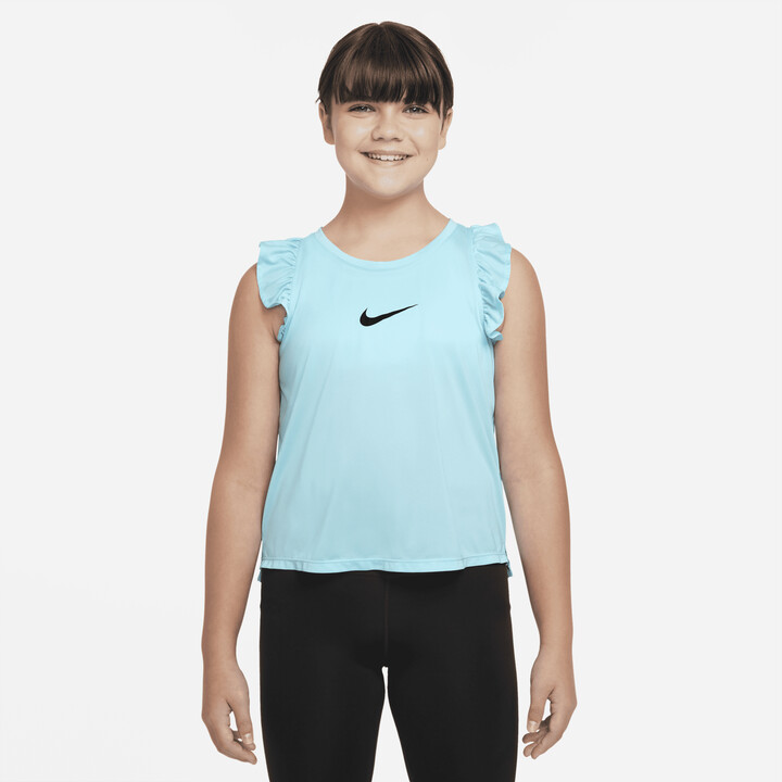 Nike One Big Kids' (Girls') Training Tank Top (Extended Size) in Blue -  ShopStyle