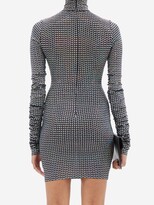 Thumbnail for your product : Dolce & Gabbana High-neck Sequinned Lamé-jersey Mini Dress - Silver