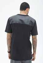 Thumbnail for your product : 21men 21 MEN Faux Leather Jersey