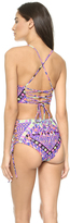 Thumbnail for your product : Mara Hoffman Lace Up Cami Reversible Bikini Top
