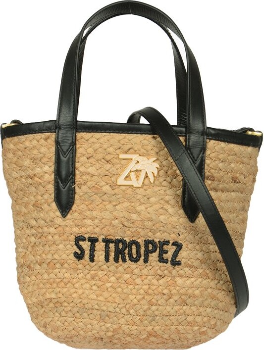 Zadig & Voltaire Initiale Woven Jute Tote on SALE