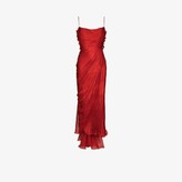 Thumbnail for your product : Maria Lucia Hohan Siona Metallic Silk Dress - Women's - Nylon/Silk/Spandex/Elastane