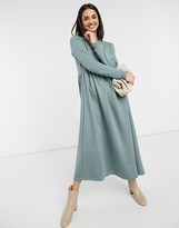 Thumbnail for your product : Urban Threads midi smock sweater dress in olive green