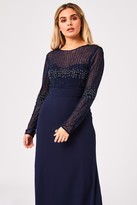 Thumbnail for your product : Little Mistress Georgie Navy Hand Embellished Maxi Dress